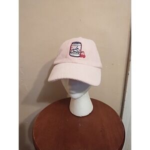 La Croix Sparkling Water Pink Corduroy Hat Adjustable Strapback Baseball Cap